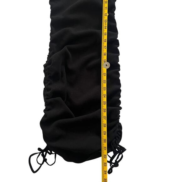 Lioness Women Bodycon Sweater Dress Rushed Sides Black Size Small - Picture 11 of 11